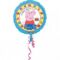 18 inch-es Peppa Pig - Peppa Malac Happy Birthday Születésnapi Fólia Lufi/Léggömb