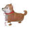 Sétáló shiba-inu fólia lufi