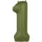 34 inch-es 1 Matt Zöld - Olive Green Számos Super Shape Fólia Lufi