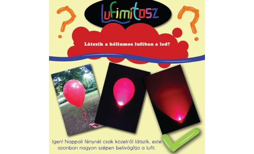 Látszik a héliumos lufiban a led?